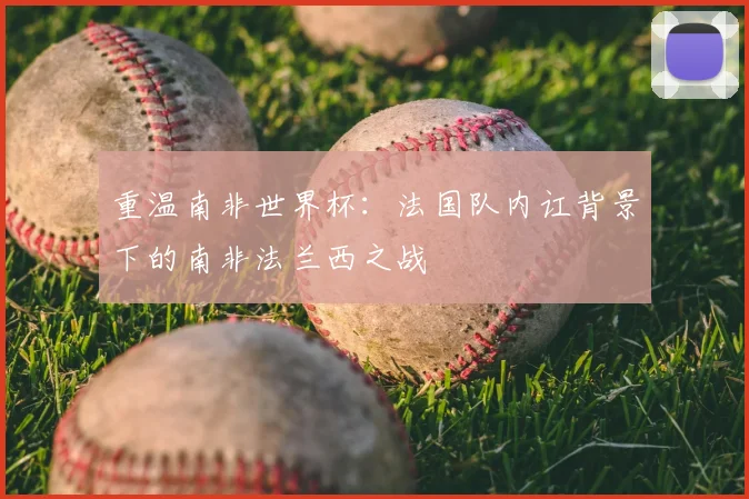 重温南非世界杯：法国队内讧背景下的南非法兰西之战